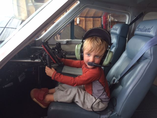 Young student pilot